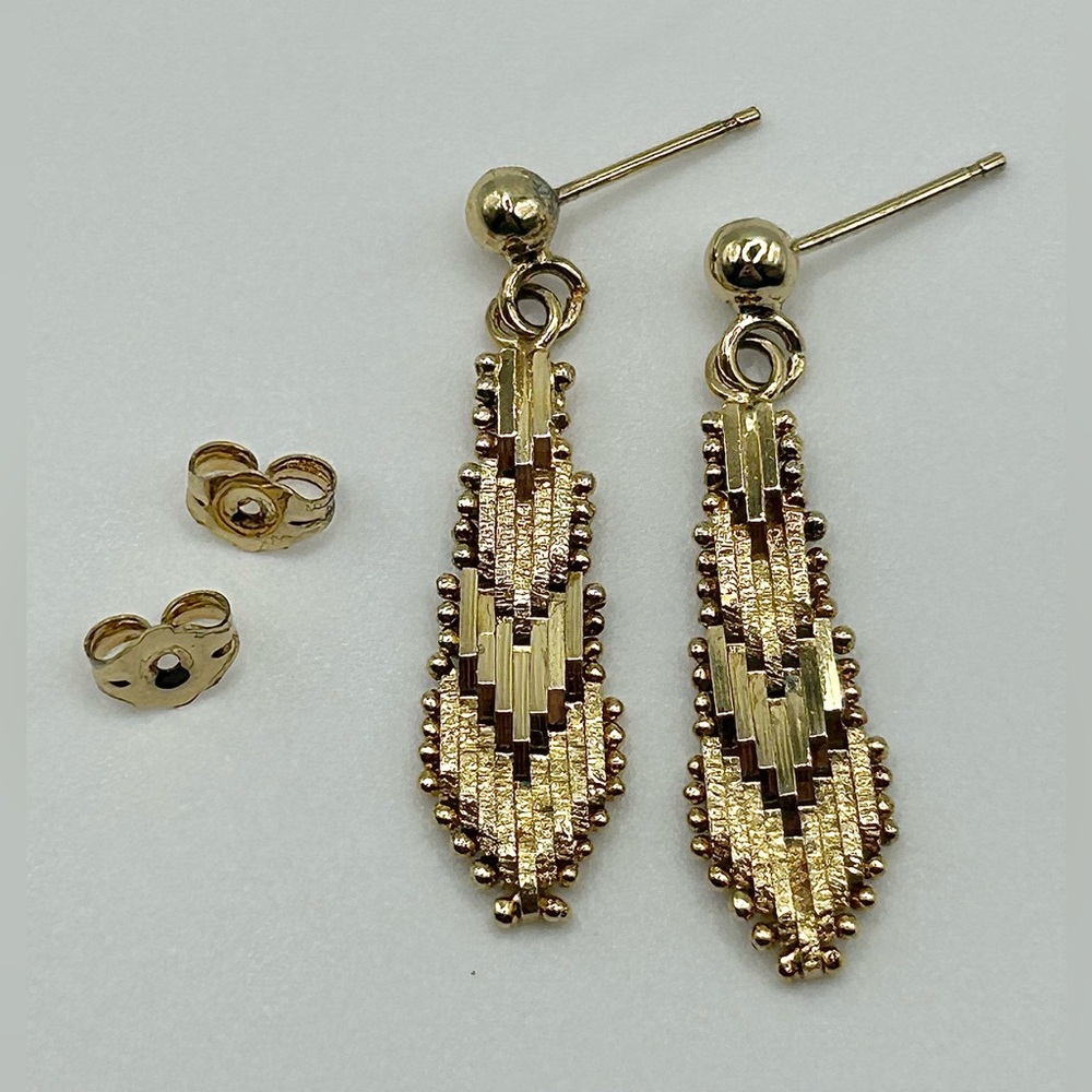Riccio Post Earrings - Gold-Plated Sterling Silver, Lightweight Italian Luxury